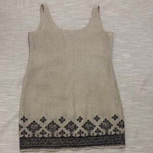 Emanuel Ungaro Beige and Black Mini Dress